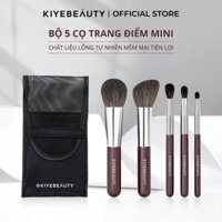 Bộ 5 Cọ Trang Điểm Mini KIYE Chuyên Nghiệp Lông Tự Nhiên Mềm Mại Tiện Lợi