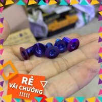 Bộ 5 con ốc GR5 Titanium gắn dĩa Vario 6 ly 1,5 phân đầu dù âm (M6*15)