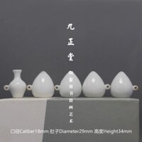 Bộ 5 Cóng - Cóng Khuyên - Cóng chim vẽ tay - Cửu Chính Đường - Tráng men trắng ngọt ngào