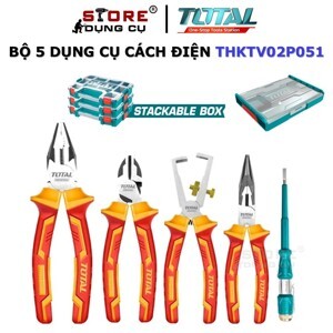 Bộ 5 công cụ cầm tay cách điện TOTAL THKTV02P051
