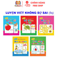 Bộ 5 cuốn Vở viết xóa được Wipe Clean Luyện viết không sợ sai tặng kèm 2 Bút