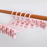 Bộ 5 Đa Năng Móc Treo Áo Chống Trơn Trượt Phơi Quần Áo Cho Quần Váy Quần Nhựa Mạnh Móc Treo
