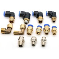 Bộ 5 Đầu Nối Ống Nha Khoa Góc Phải Uốn Thẳng Cắm Nhanh Vít Nhanh Bộ Lọc Nước Giảm Áp Van Kết Nối 10mm13mm Giao Diện Kim Loại