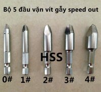 Bộ 5 đầu vặn vít gẫy speed out