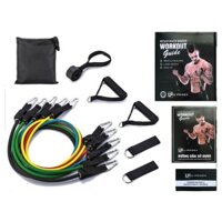 Bộ 5 dây đàn hồi tập thể hình - Dây ngũ sắc tập GYM X-Power