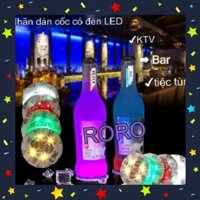 Bộ 5 đế Lót Ly đèn led phát sáng đẹp mắt Party Night Club (size 5cm)