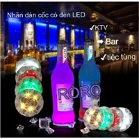 Bộ 5 đế Lót Ly đèn led phát sáng đẹp mắt Party Night Club (size 5cm) - Bio Store VN