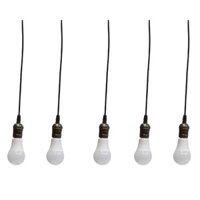 Bộ 5 đèn thả cổ điển Vintage bóng đèn led búp 12w