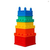 Bộ 5 Đồ Chơi Xếp Chồng Silicon Cho Trẻ Tập Đi Khối Xây Dựng Mềm Cho Miếng Dán Xếp Chồng Tháp Montessori Đồ Chơi Giáo Dục Sớm Cho Bé Từ 0-3 Tuổi