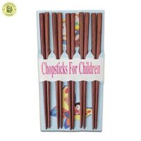 Bộ 5 Đôi Đũa Tập Ăn Cho Bé Gỗ Xoay Dài 19 cm - Đồ Dùng Nhà Bếp Thương Hiệu Trường Sơn - Trơn