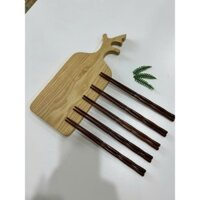 [Bộ 5] Đũa Gỗ Trắc Tự Nhiên 23cm Cán Mũi Tròn, Đũa Ăn Cơm, Phụ Kiện Nhà Bếp, Chụp Ảnh Decor Siêu Đẹp