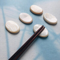 [Bộ 5] Gác Trai Oval Trắng Dùng Kê Đũa, Thìa, Phụ Kiện Bàn Ăn, Nhà Hàng, Khách Sạn, Phong Cách Nhật Bản