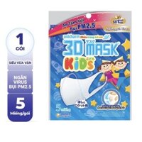 Bộ 5 Gói Khẩu Trang Trẻ Em Unicharm 3D Mask Kids (5 Cái / Gói)