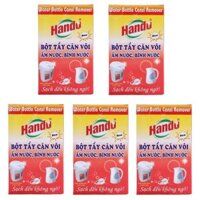 Bộ 5 hộp 10 gói bột tẩy cặn vôi ấm nước bình nước Hando