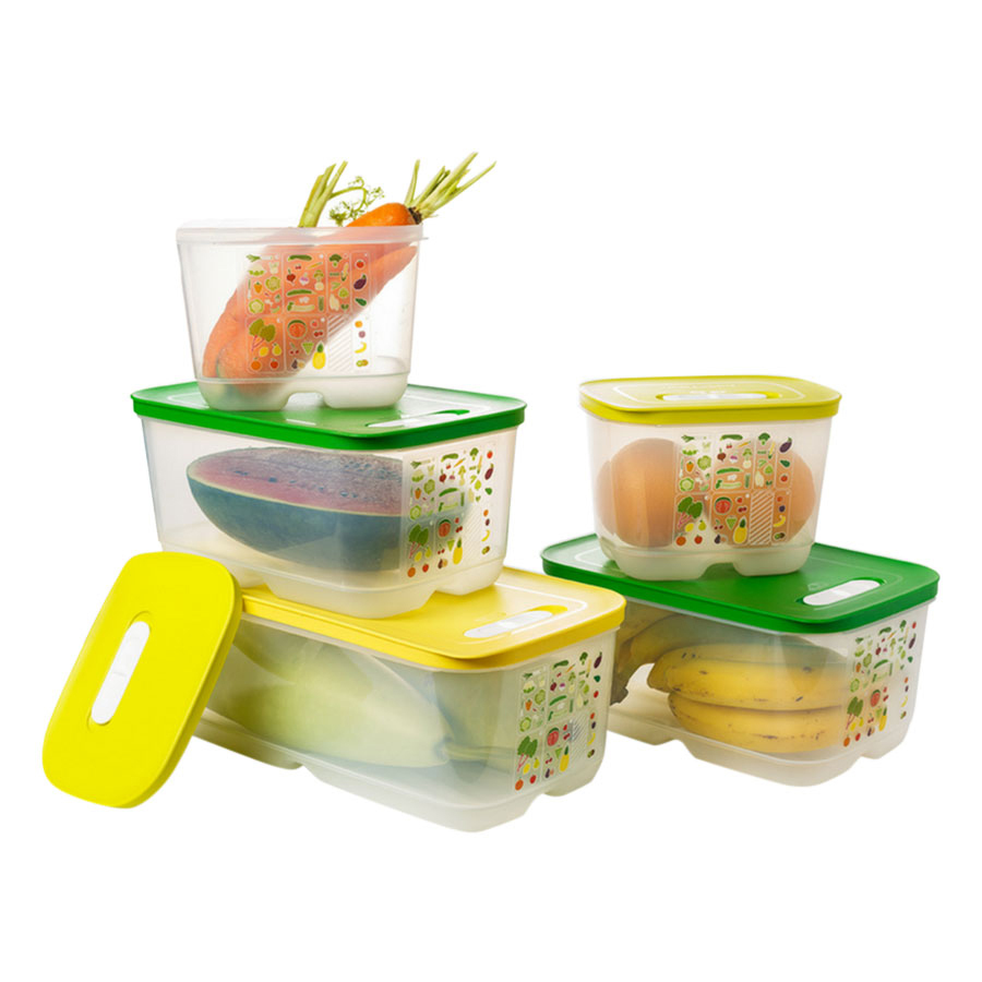 Bộ 5 Hộp Bảo Quản Thực Phẩm Tupperware Ventsmart Vens 5