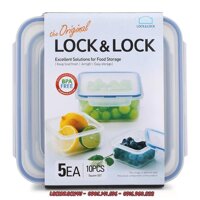 Bộ 5 hộp nhựa bảo quản thực phẩm Lock&Lock