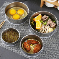 Bộ 5 Hộp Thố Inox Có Nắp Đậy Sililon