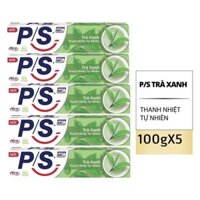 Bộ 5 Kem Đánh Răng P/S Trà Xanh Thanh Nhiệt Tự Nhiên 100g/hộp