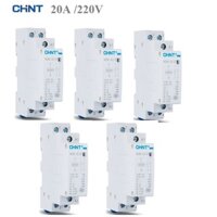 Bộ 5 Khởi động từ contactor 1 pha CHINT 20A - 5-20A-220V