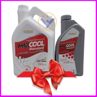 Bộ 5 lít Nước làm mát động cơ ô tô màu đỏ Maxcool (Can 4 Lít + 1 lít)