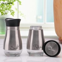 Bộ 5 Lọ Thủy Tinh Đựng Gia Vị Bằng Thép Không Gỉ Cho Nhà Bếp