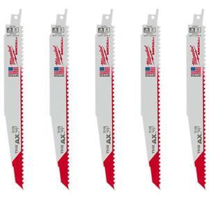 Bộ 5 lưỡi cưa kiếm gỗ AX T5-225.36mm Milwaukee 48-00-5026