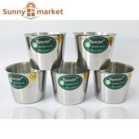 Bộ 5 ly inox 304 cao cấp size 8cm làm đá, khuôn làm bánh flan, rau câu, cupcake