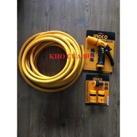 Bộ 5 mét ống nhựa PVC Fi21 khớp nối ống vòi xịt rữa tưới cây chỉnh tia đa năng INGCO HWSG032 HHCS03122 HPH2001
