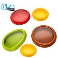 Bộ 5 Miếng Bơ Tiết Kiệm, Bảo Quản Silicon Hành, Hộp Đựng Trái Cây Cắt Nửa - Tiện Ích Nhà Bếp Có Thể Tái Sử Dụng Cho Tủ Lạnh