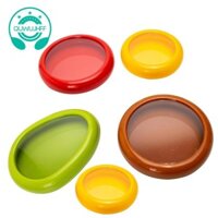 Bộ 5 Miếng Bơ Tiết Kiệm, Bảo Quản Silicon Hành, Hộp Đựng Trái Cây Cắt Nửa - Tiện Ích Nhà Bếp Có Thể Tái Sử Dụng Cho Tủ Lạnh