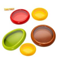 Bộ 5 Miếng Bơ Tiết Kiệm, Bảo Quản Silicon Hành, Hộp Đựng Trái Cây Cắt Nửa - Tiện Ích Nhà Bếp Có Thể Tái Sử Dụng Cho Tủ Lạnh