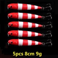 Bộ 5 Mồi Câu Cá Popper Mồi Nhân Tạo