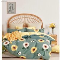 Bộ 5 món chăn ga gối cotton poly cao cấp nhiều màu họa tiết (không kèm ruột)