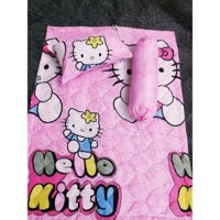 Bộ 5 món Chăn Gối Cho Bé Mẫu Hello Kitty poly loại đẹp - Có bán lẻ chăn và gối, vỏ gối