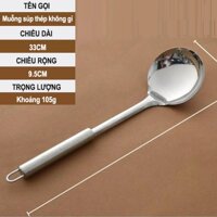 BỘ 5 món Dụng cụ nhà bếp. Bộ Muỗng Sạn Vá Canh, Sạn lỗ, Vá lỗ INOX. Bộ dụng cụ chế biến nấu ăn phục vụ bàn ăn sang trọng - Vá Canh 1sp