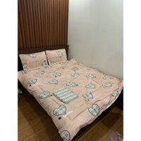Bộ 5 món full set chăn, ga, gối, gối ôm sọc burbery huyền thoại miz màu hồng, vàng theo phong cách riêng giá siêu rẻ