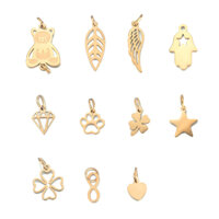 Bộ 5 món trang sức DIY số lượng lớn - Mặt dây chuyền hình gấu bằng thép không gỉ / Ngôi sao / Trái tim / Cỏ ba lá cho vòng cổ Vòng tay Bông tai thủ công (Phong cách hỗn hợp không gây dị ứng)