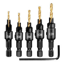 BỘ 5 MŨI KHOAN 2 TẦNG - LỤC GIÁC ( bộ )