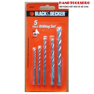 Bộ 5 mũi khoan bê tông BLACK DECKER A8032G