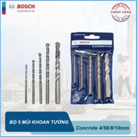 Bộ 5 Mũi khoan tường Bosch Concrete 4/5/6/8/10 2608578155 -MỚI