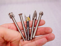 Bộ 5 mũi phá 6×12, mũi làm lũa phá cây bonsai cán 6 ly đầu 12 ly