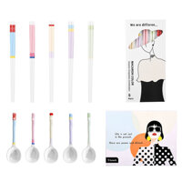 Bộ 5 Muỗng Sứ Cao Cấp Phong Cách Nhật Bản