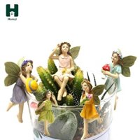 Bộ 5 Nàng Tiên Tượng Nhựa Cho Sân Trồng Nồi Móc Treo Trang Trí Máy Tính Để Bàn