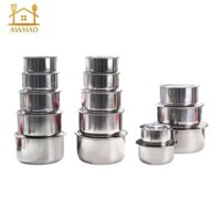 Bộ 5 Nồi Canh Inox Hộp Đựng Thực Phẩm Dụng Cụ Nấu Ăn Bộ Lọ Gia Vị Inox Chuyên Nghiệp