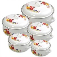 Bộ 5 Nồi Tráng Men Ceramic Cao Cấp Karlis