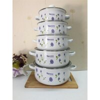 Bộ 5 nồi tráng men reoona đáy từ