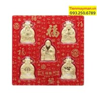 Bộ 5 Ông Thần Tài Ngũ Phúc Lâm Môn mạ vàng may mắn - CHỈ BỘ 5 ÔNG