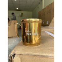 Bộ 5 phin cafe inox 304 vàng Pvd Titan cao cấp khắc Lazer tên & số điện thoại bền và sang trọng