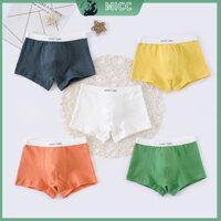 Bộ 5 Quần Lót Boxer Màu Sắc Cho Bé Trai 6-12 Tuổi