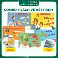 [BỘ 5 QUYỂN] Sách Tập Vẽ Tranh Cho Bé - Giấy I350 Cao Cấp, Đa Dạng Chủ Đề Sáng Tạo